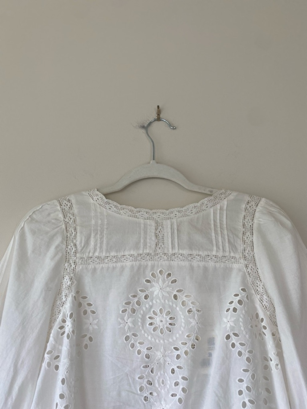Sezane Enea Blouse Ecru - Size FR 24/US 2 White Cropped - Picture 3 of 14